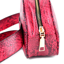Load image into Gallery viewer, Red Snake Skin Belt Bag
