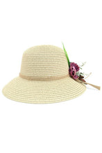 Load image into Gallery viewer, Women's Flower Floppy Sun Hat
